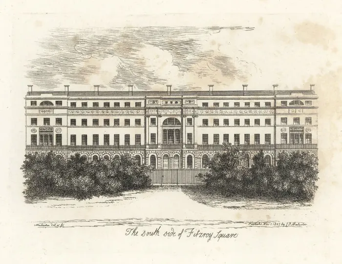 Framed Print : South side of Fitzroy Square, London, 1807 Framed Print : South side of Fitzroy Square, London, 1807
