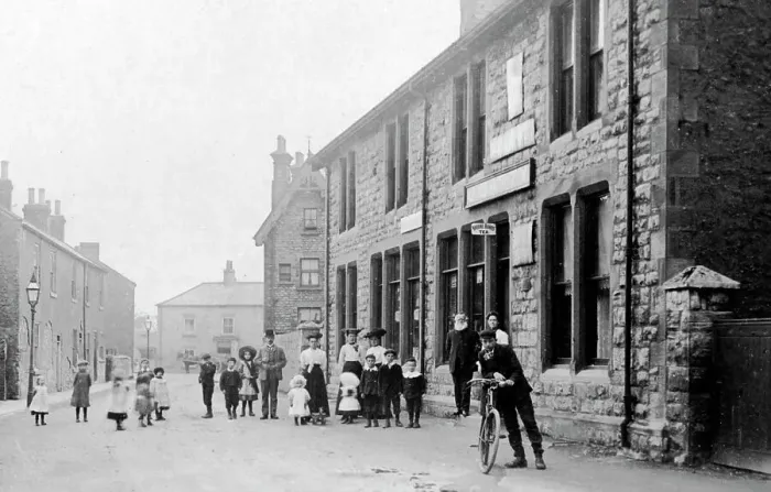 Framed Print : South Milford Commercial Buildings early 1900s Framed Print : South Milford Commercial Buildings early 1900s