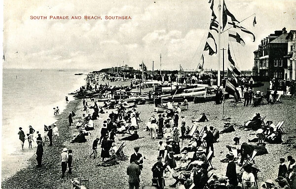 South Parade and beach, Southsea, Hampshire