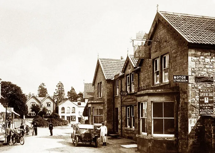 Framed Print : South Parade, Chew Magna early 1900's Framed Print : South Parade, Chew Magna early 1900's