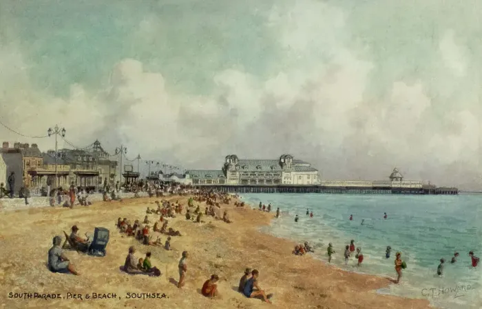 Framed Print : South Parade, Pier and Beach, Southsea, Hampshire Framed Print : South Parade, Pier and Beach, Southsea, Hampshire