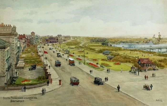 Framed Print : South Promenade and Gardens, Southport, Lancashire Framed Print : South Promenade and Gardens, Southport, Lancashire