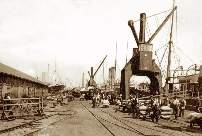 Framed Print : Southampton Ocean Quay early 1900s Framed Print : Southampton Ocean Quay early 1900s