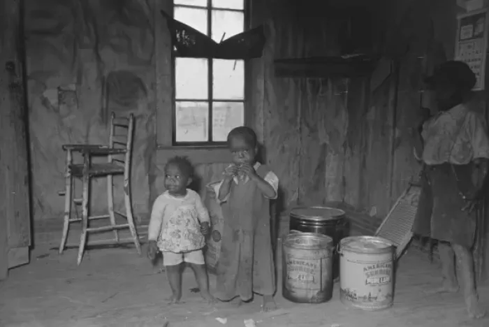 Framed Print : Southeast Missouri Farms. Family of sharecropper in kitchen Framed Print : Southeast Missouri Farms. Family of sharecropper in kitchen
