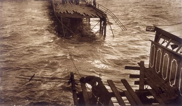 Southend Pier Destroyed