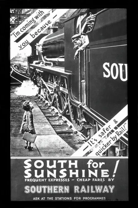 Framed Print : Southern Railway Poster probably 1930s Framed Print : Southern Railway Poster probably 1930s
