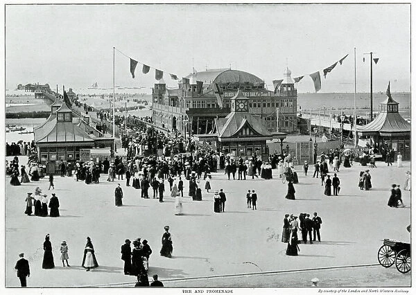 Southport, pier and promanade.. 1900s