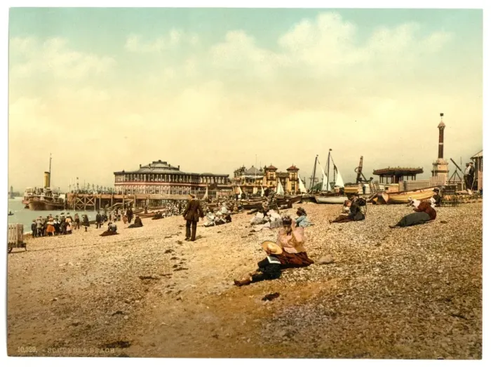 Framed Print : Southsea beach, England Framed Print : Southsea beach, England