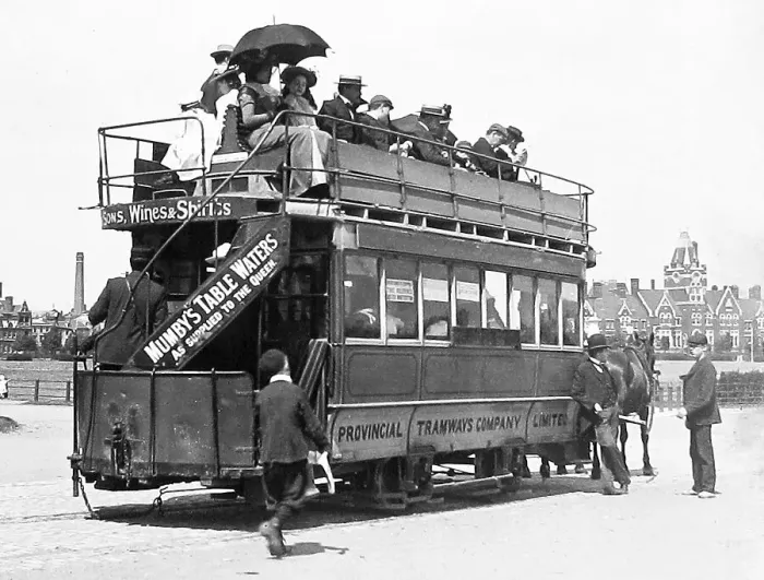 Framed Print : Southsea Horse Tram early 1900s Framed Print : Southsea Horse Tram early 1900s