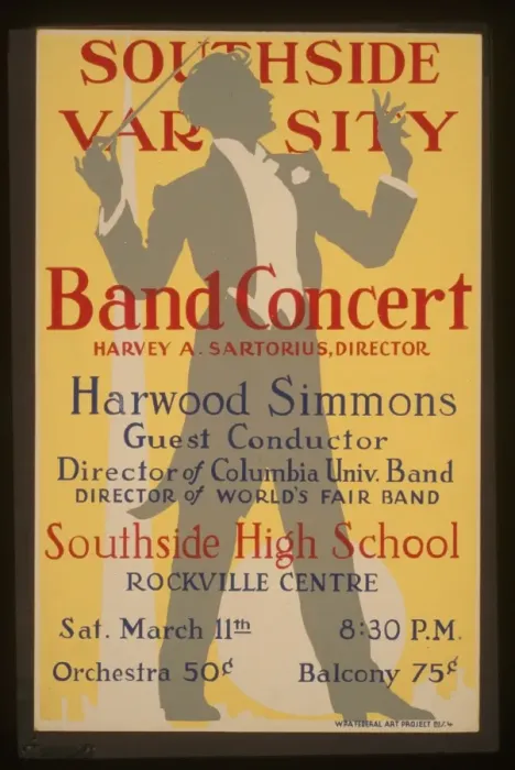 Framed Print : Southside Varsity Band concert, Harvey A. Sartorius, directo Framed Print : Southside Varsity Band concert, Harvey A. Sartorius, directo