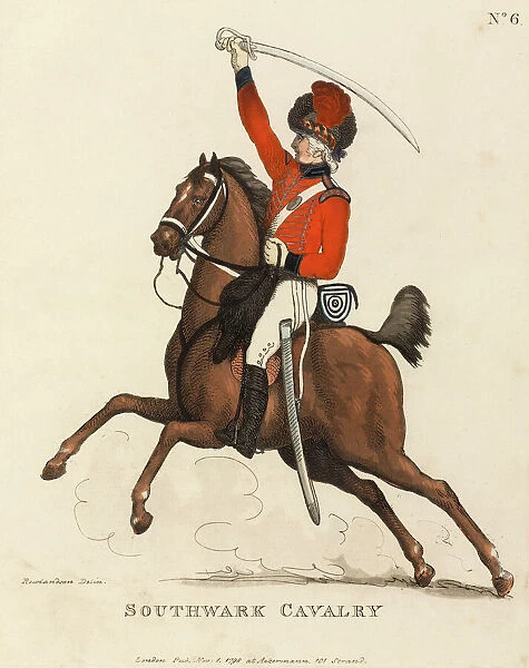 Southwark Cavalry. Aquatint by and after Thomas Rowlandson, 1799 (c)