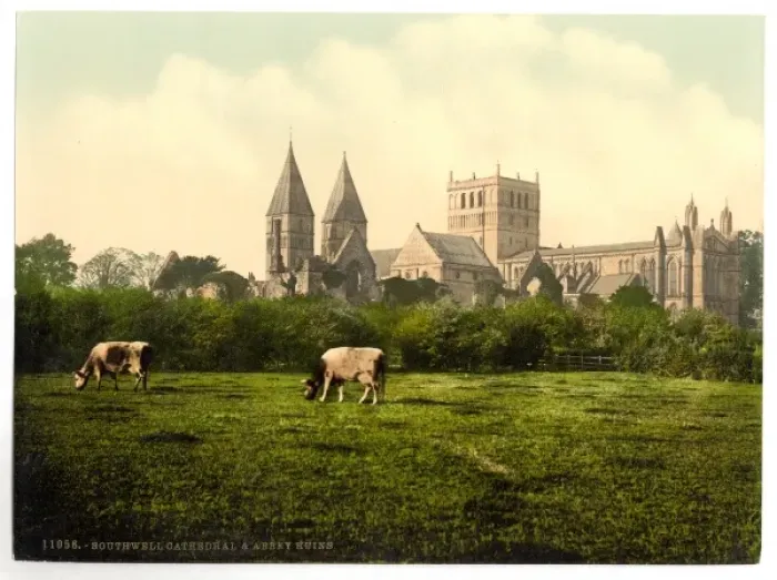 Framed Print : Southwell Cathedral and abbey ruins, Notts, England Framed Print : Southwell Cathedral and abbey ruins, Notts, England