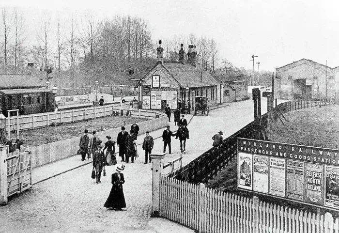 Framed Print : Southwell Midland Railway Station early 1900s Framed Print : Southwell Midland Railway Station early 1900s