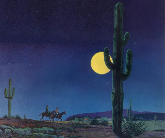 Framed Print : Southwestern Night Date: 1948 Framed Print : Southwestern Night Date: 1948