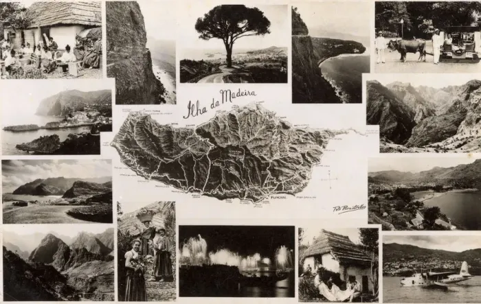 Framed Print : Souvenir postcard of Madeira Framed Print : Souvenir postcard of Madeira
