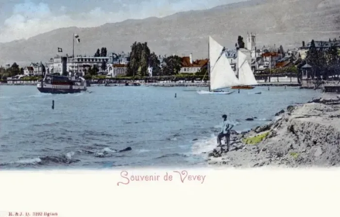 Framed Print : Souvenir de Vevey Framed Print : Souvenir de Vevey