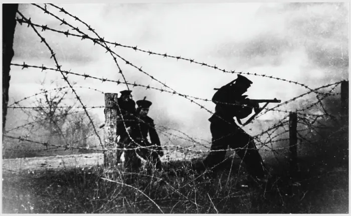 Framed Print : SOVIET MARINES & WIRE Framed Print : SOVIET MARINES & WIRE