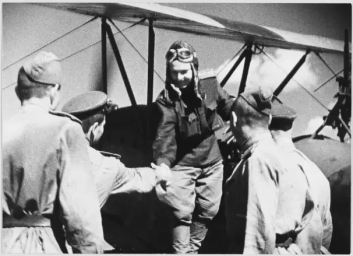 Framed Print : Soviet Woman Pilot Framed Print : Soviet Woman Pilot