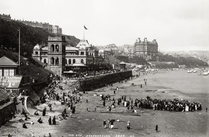 Framed Print : Spa and seafront, beach, Scarborough, Yorkshire Framed Print : Spa and seafront, beach, Scarborough, Yorkshire