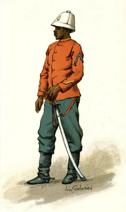 Framed Print : Spahi soldier from Senegal Framed Print : Spahi soldier from Senegal