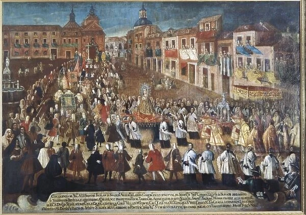 Spain (1741). Procession of the Virgin of Mercy