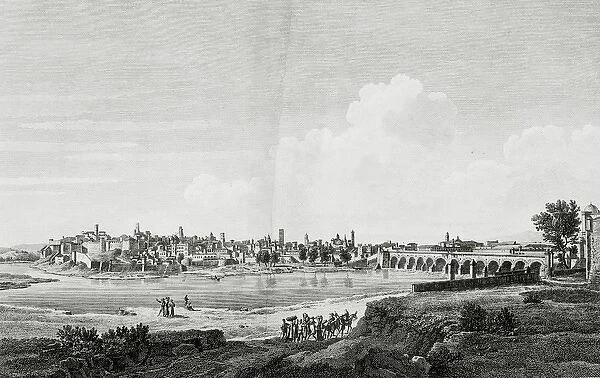 Spain (1806). Badajoz. General view of the town