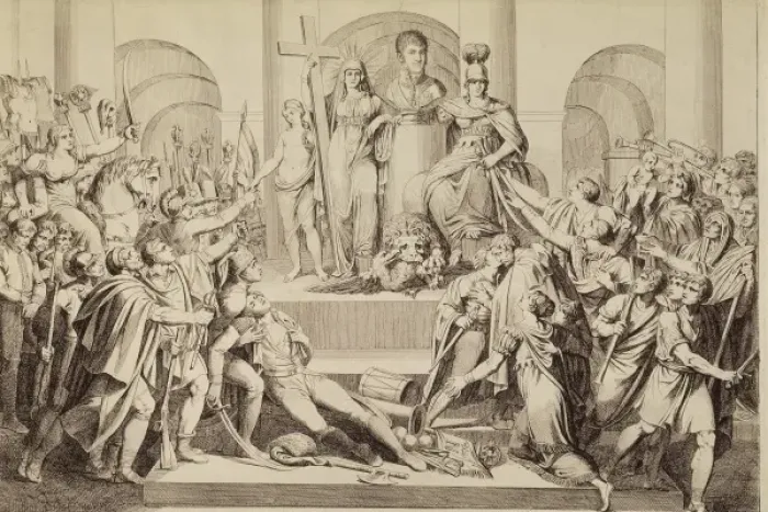 Framed Print : Spain (1808-1814). Peninsular war. Allegory of Framed Print : Spain (1808-1814). Peninsular war. Allegory of