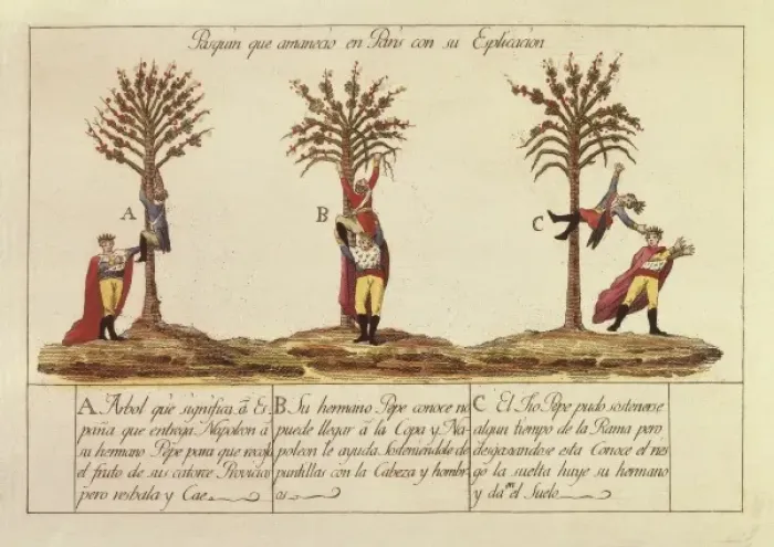 Framed Print : Spain (1808-1814). Peninsular War. Caricature Framed Print : Spain (1808-1814). Peninsular War. Caricature