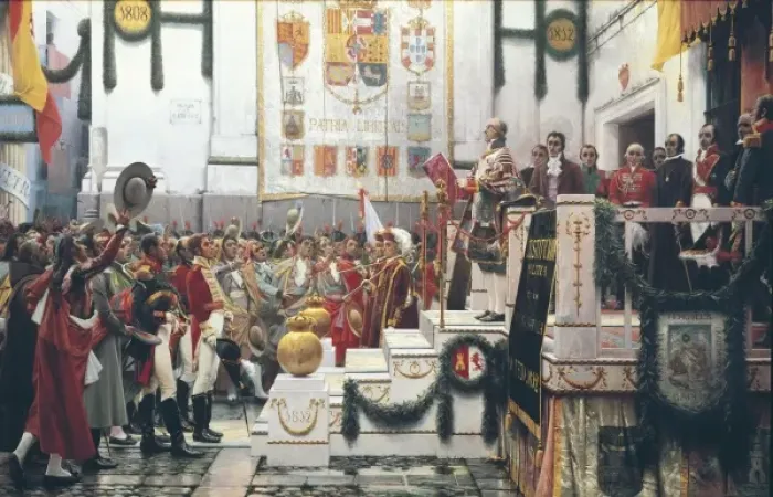 Framed Print : Spain (1812). Promulgation of the Constitution Framed Print : Spain (1812). Promulgation of the Constitution