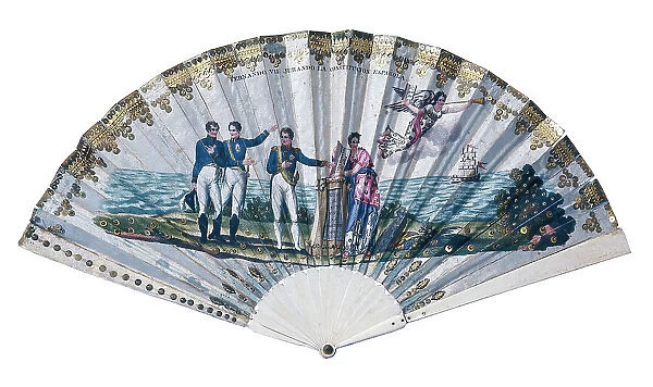 Spain (1820-1823). Civil war. Fan decorated with