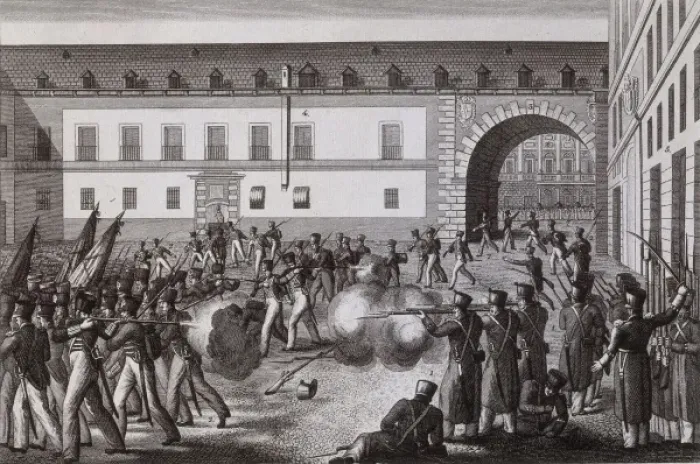 Framed Print : Spain (1820-1823). Liberal Triennium. Memorable Framed Print : Spain (1820-1823). Liberal Triennium. Memorable