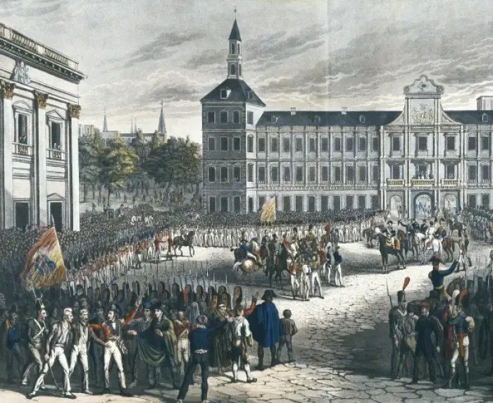 Framed Print : Spain (1820-1823). Liberal Triennium. The troops Framed Print : Spain (1820-1823). Liberal Triennium. The troops
