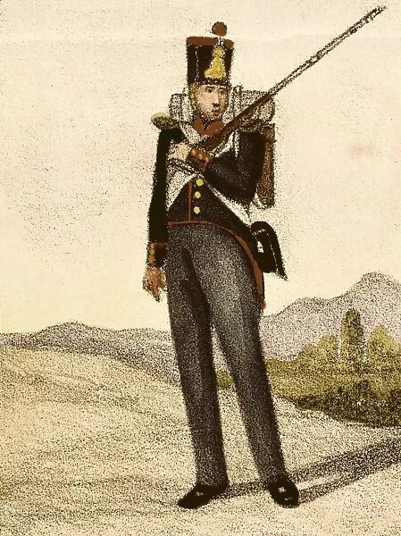 Spain (1833). Provincial Militia. Litography