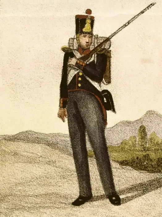Framed Print : Spain (1833). Provincial Militia. Litography Framed Print : Spain (1833). Provincial Militia. Litography