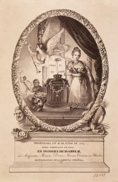 Framed Print : Spain (1837). Isabella II when she was a child Framed Print : Spain (1837). Isabella II when she was a child