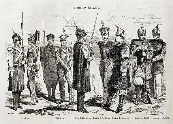 Spain (1860). The Spanish Army. Picture from