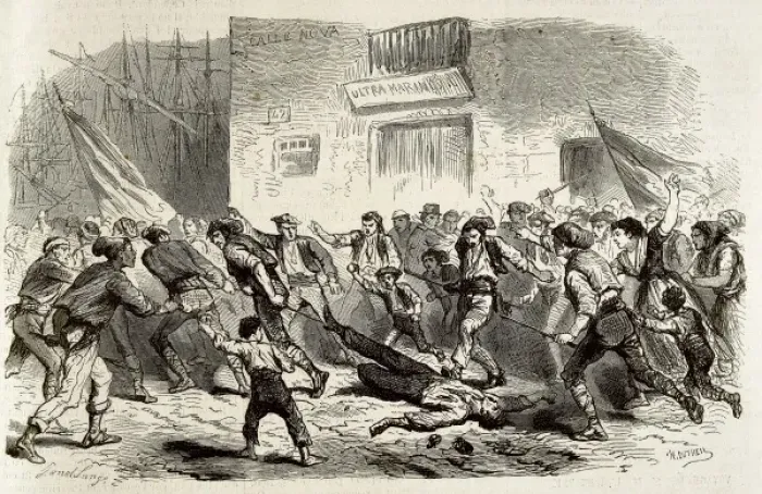Framed Print : Spain (1868). Glorious Revolution. Murder of Framed Print : Spain (1868). Glorious Revolution. Murder of