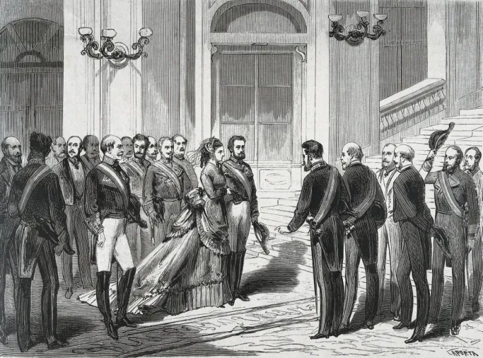 Framed Print : Spain (1871). The king Amadeo I of Savoy Framed Print : Spain (1871). The king Amadeo I of Savoy