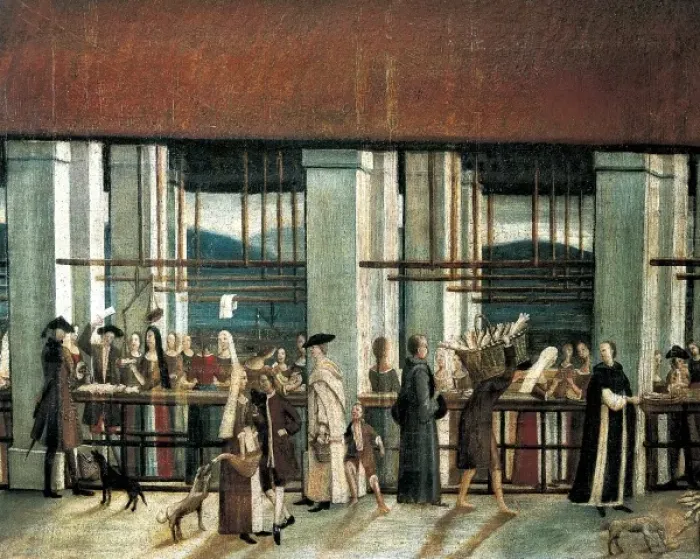 Framed Print : Spain (18th c. ). Barcelona. The market of El Framed Print : Spain (18th c. ). Barcelona. The market of El