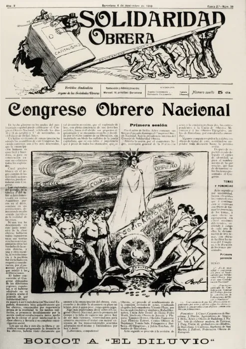 Framed Print : Spain (1910). Solidaridad Obrera, publication Framed Print : Spain (1910). Solidaridad Obrera, publication