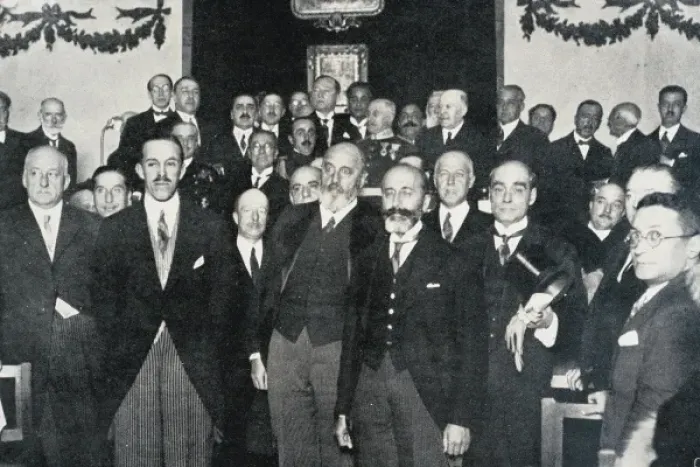 Framed Print : Spain (1923-1930). Miguel Primo de Rivera (left) Framed Print : Spain (1923-1930). Miguel Primo de Rivera (left)