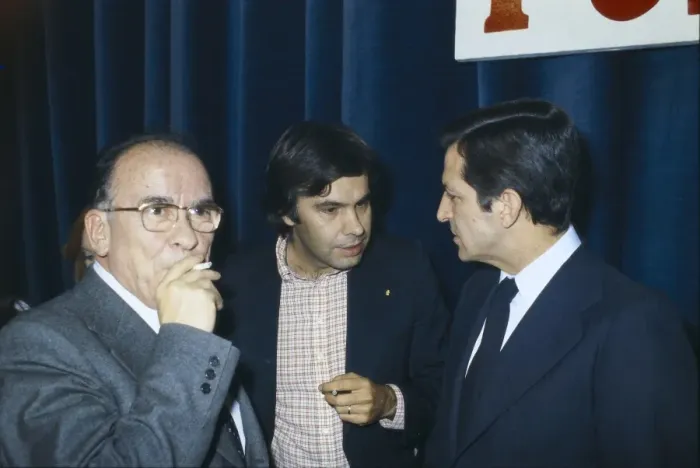 Framed Print : Spain (1978). Transition to democracy. Meeting Framed Print : Spain (1978). Transition to democracy. Meeting