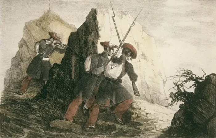 Framed Print : Spain (19th c. ). Carlist Wars. Album of the Carlist Framed Print : Spain (19th c. ). Carlist Wars. Album of the Carlist