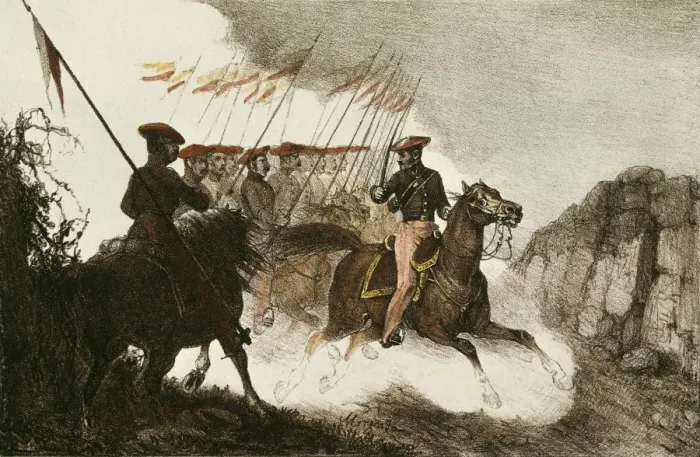 Framed Print : Spain (19th c. ). Carlist Wars. Squadron of Biscay Framed Print : Spain (19th c. ). Carlist Wars. Squadron of Biscay