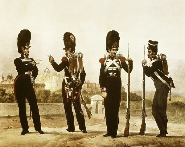 Spain (19th c. ). Grenadiers of the Royal Guard
