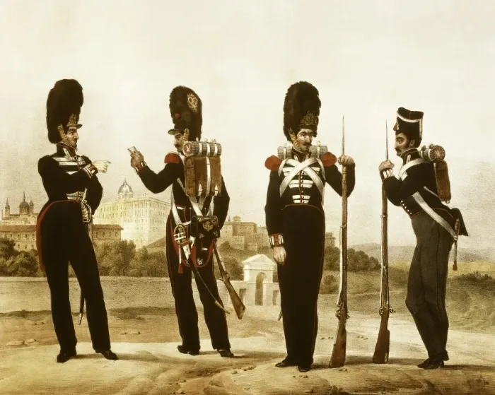 Framed Print : Spain (19th c. ). Grenadiers of the Royal Guard Framed Print : Spain (19th c. ). Grenadiers of the Royal Guard
