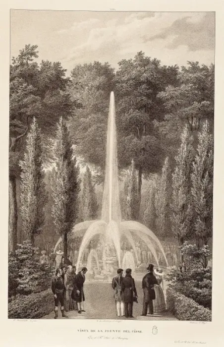 Framed Print : Spain (19th c. ). Swan Fountain in Royal Place Framed Print : Spain (19th c. ). Swan Fountain in Royal Place