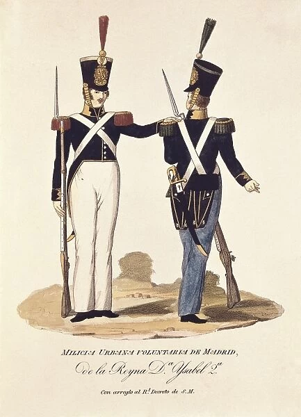 Spain (19th c. ). Volunteer urban militia of Madrid