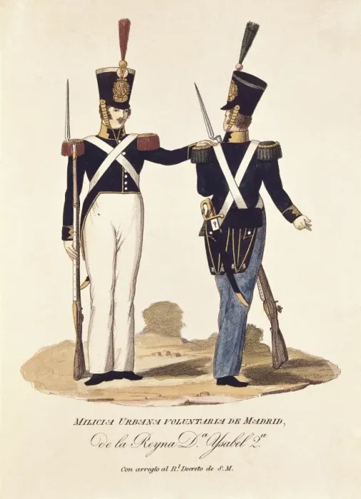 Framed Print : Spain (19th c. ). Volunteer urban militia of Madrid Framed Print : Spain (19th c. ). Volunteer urban militia of Madrid