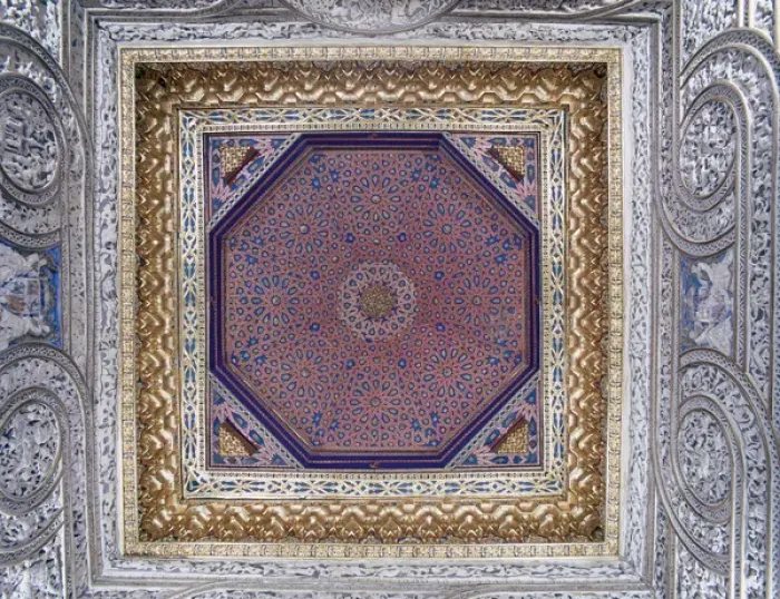 Framed Print : Spain. Alcazar of Segovia. Mudejar style. Throne Room. The o Framed Print : Spain. Alcazar of Segovia. Mudejar style. Throne Room. The o
